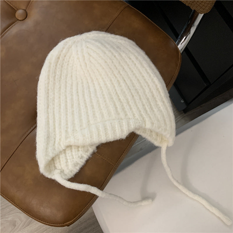Green Warm Ear Protection Knitted Wool Hat