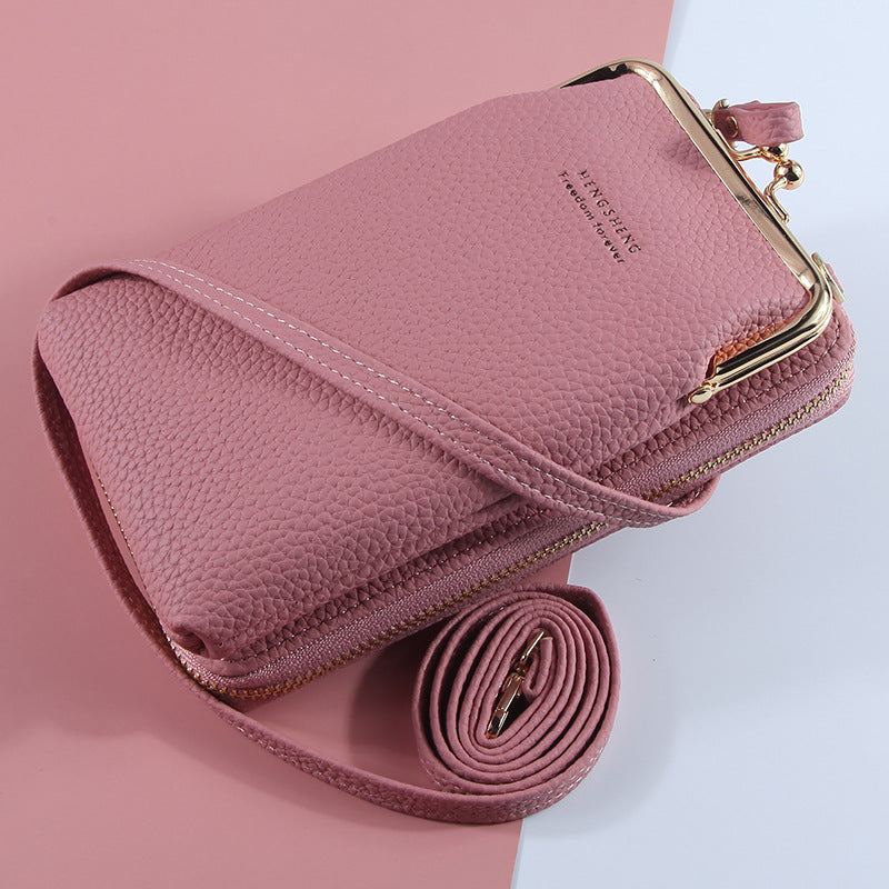 Women's Diagonal Shoulder Bag Long Wallet
