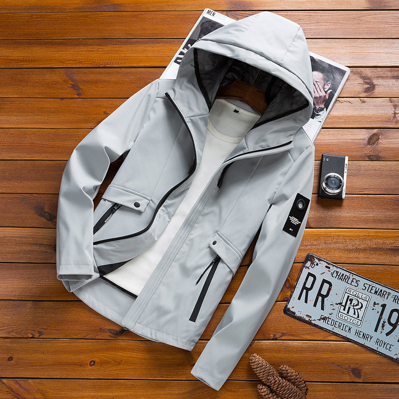 Hooded jacket men's casual