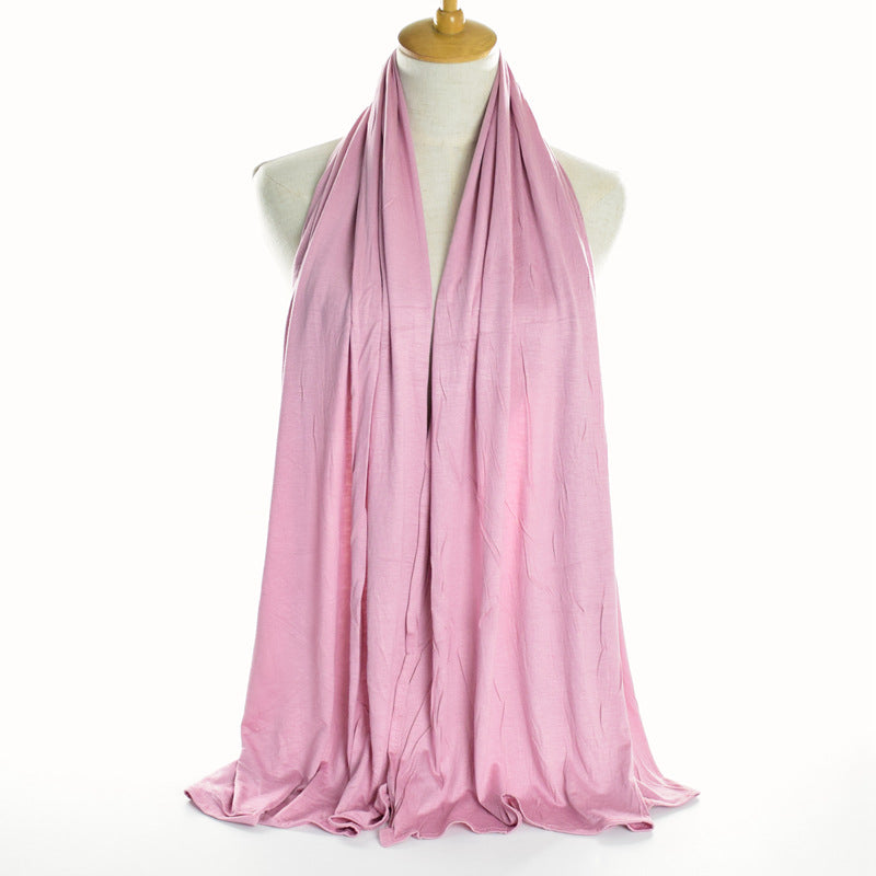Monochrome mercerized cotton jersey scarf