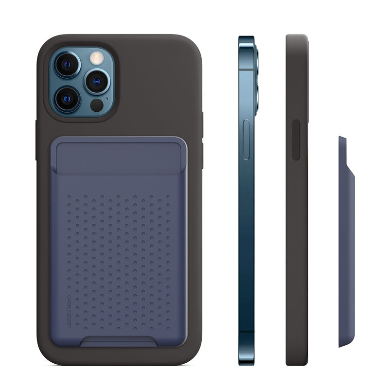 Strong Magnetic Silicone Mobile Phone Back Sticker Card Case