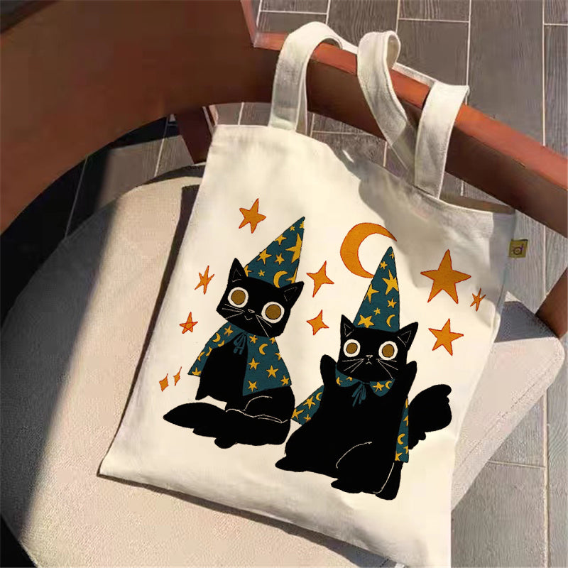 Printed Student Hand-held Shoulder Canvas Bag