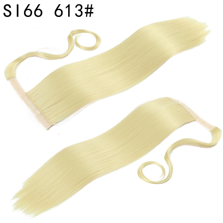 Long Straight Synthetic Wig With Headband For Womens Ponytail