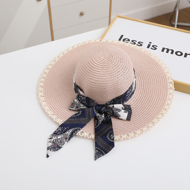 Fashionable Straw Hat Ladies Summer Sun Protection