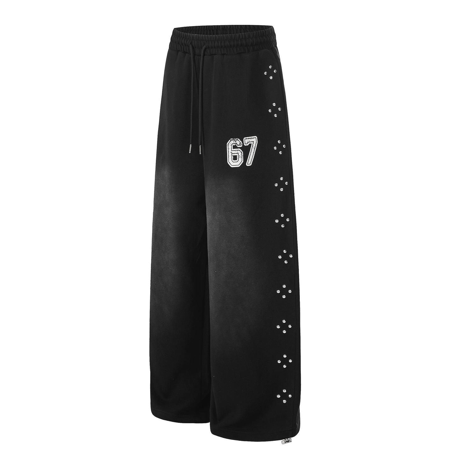Womens Black Elastic-Waist Wide-Leg Cropped Pants