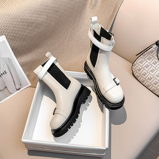 New British Style Thick-soled All-match  Boots