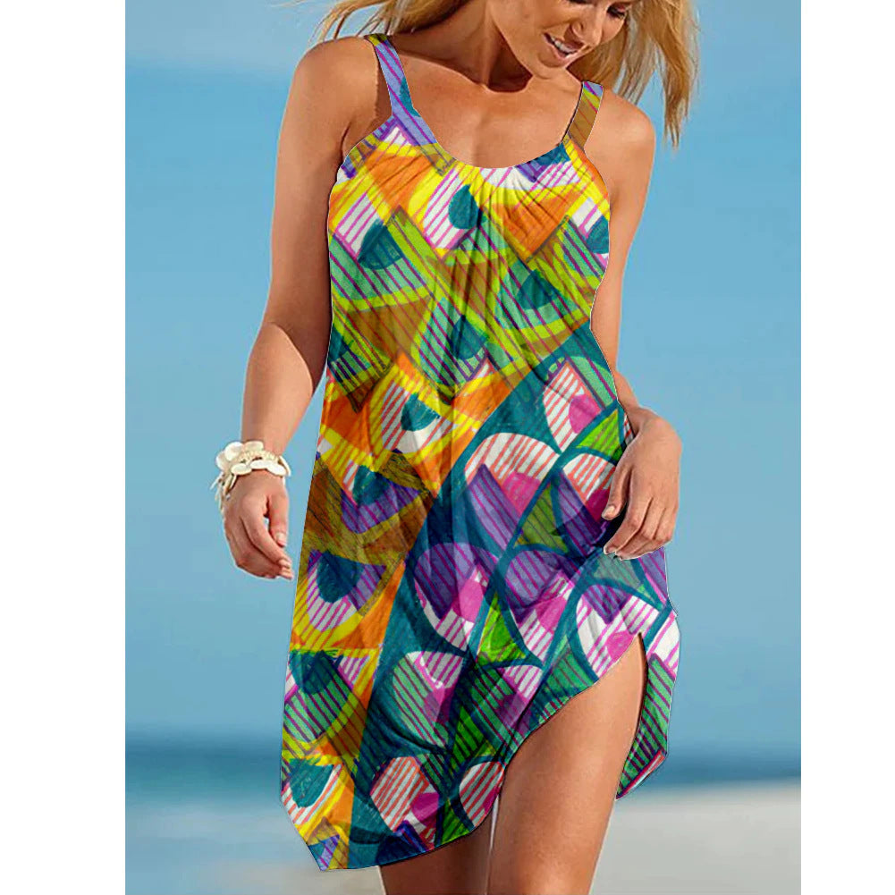 Womens Stylish Sassy Camisole Print Dress