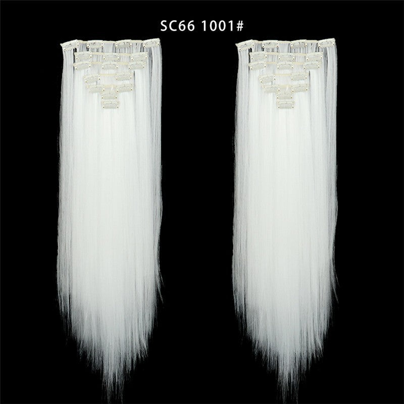 16 Card Seven-piece Hairpiece Clip Wig Beauty Chemical Fiber Wig Set Hair Extension