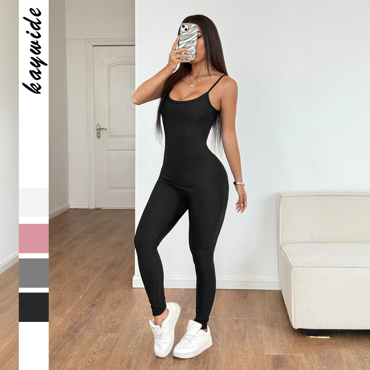 Europæisk og amerikansk sport Yogatøj Sling Slim Bukser Jumpsuit