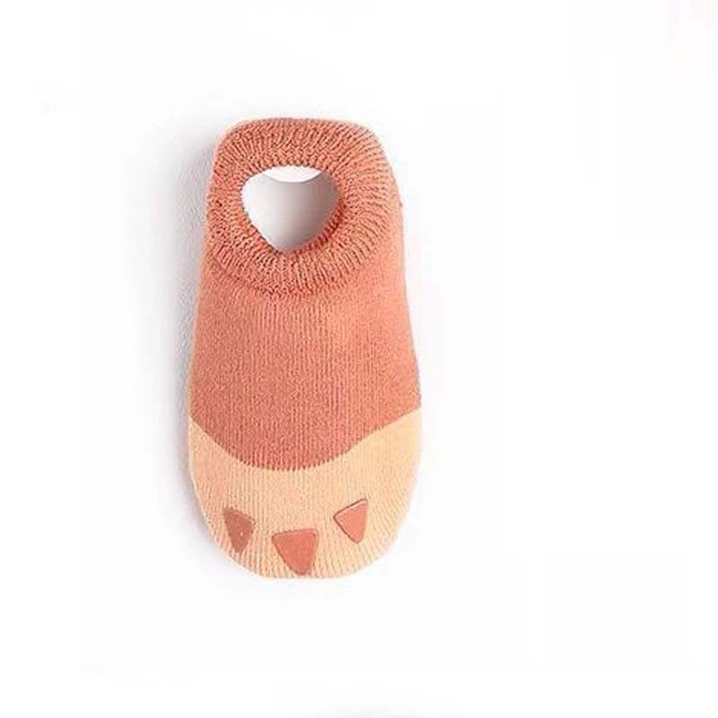 Autumn And Winter Terry Thickening Baby Floor Socks Cartoon Bear