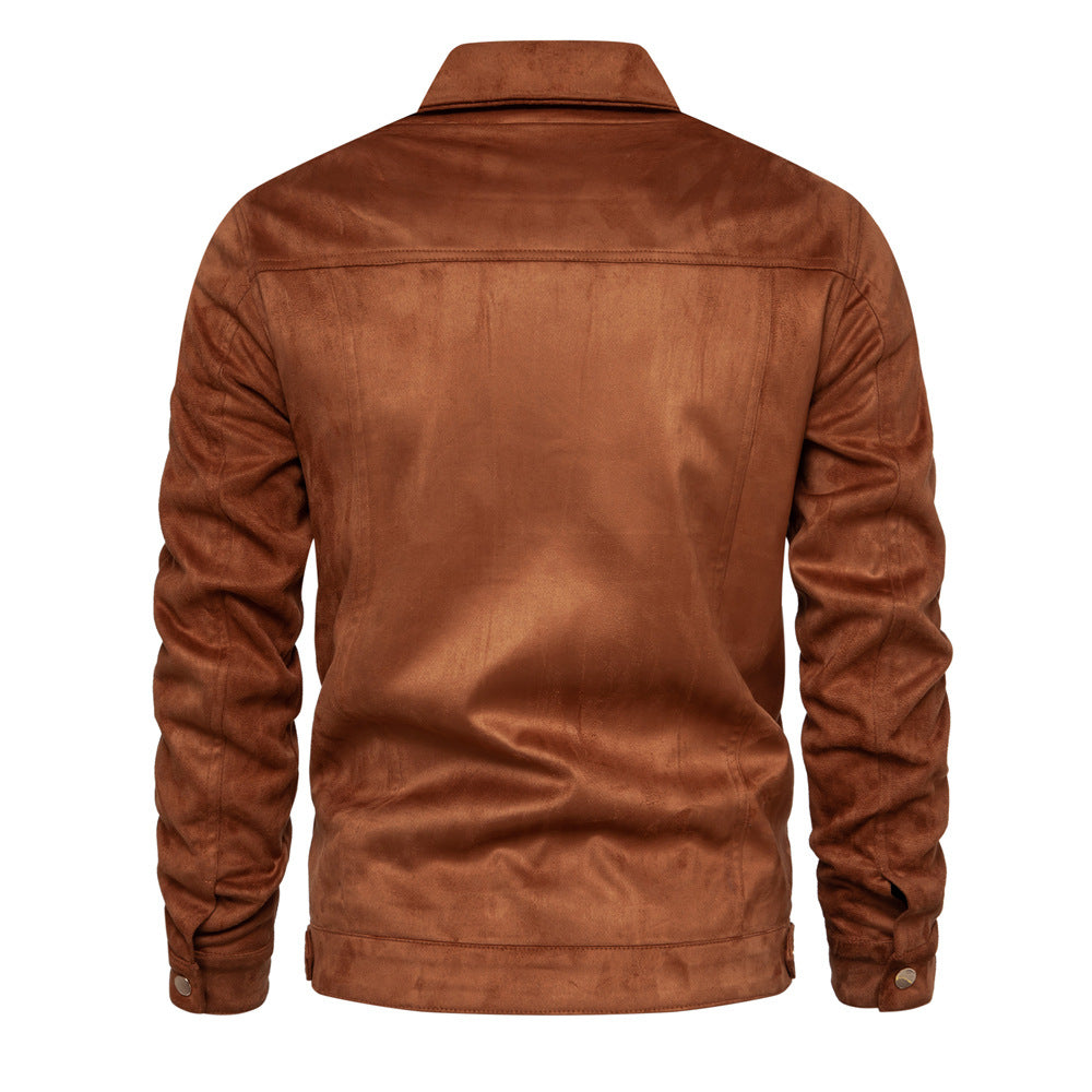 Fashion Slimming Men's Polo Collar Jacket Casual Jacket
