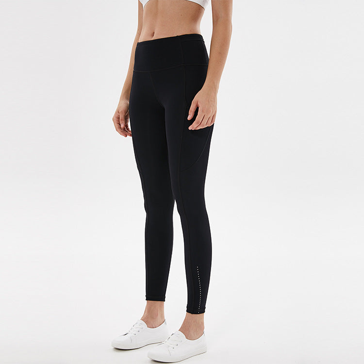 Women's Side Polka Dot Pocket High Waist Skinny Pants