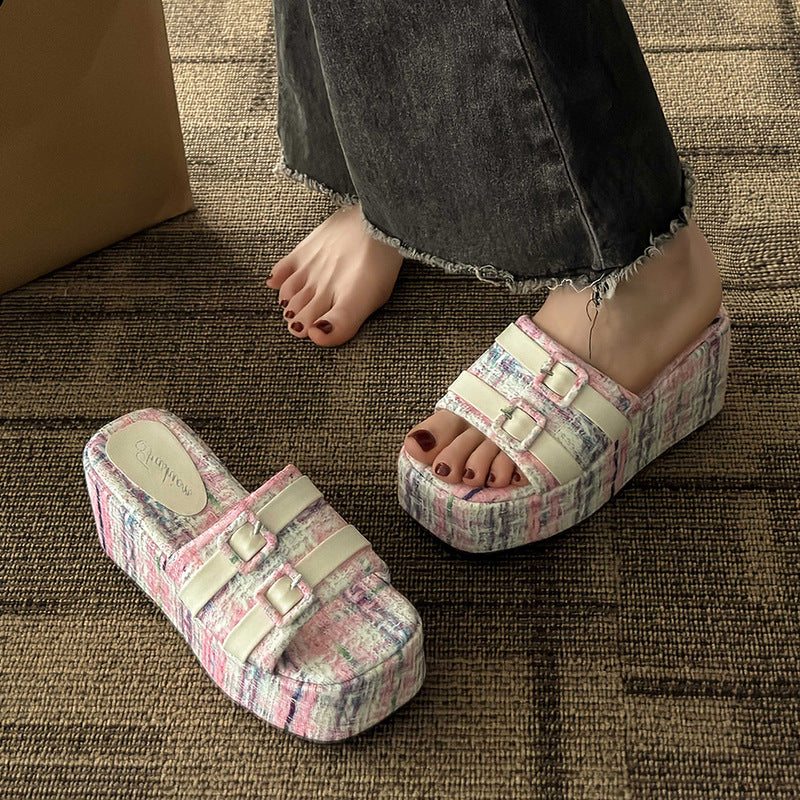 Simple All-match Wedge Platform Women's Sandals