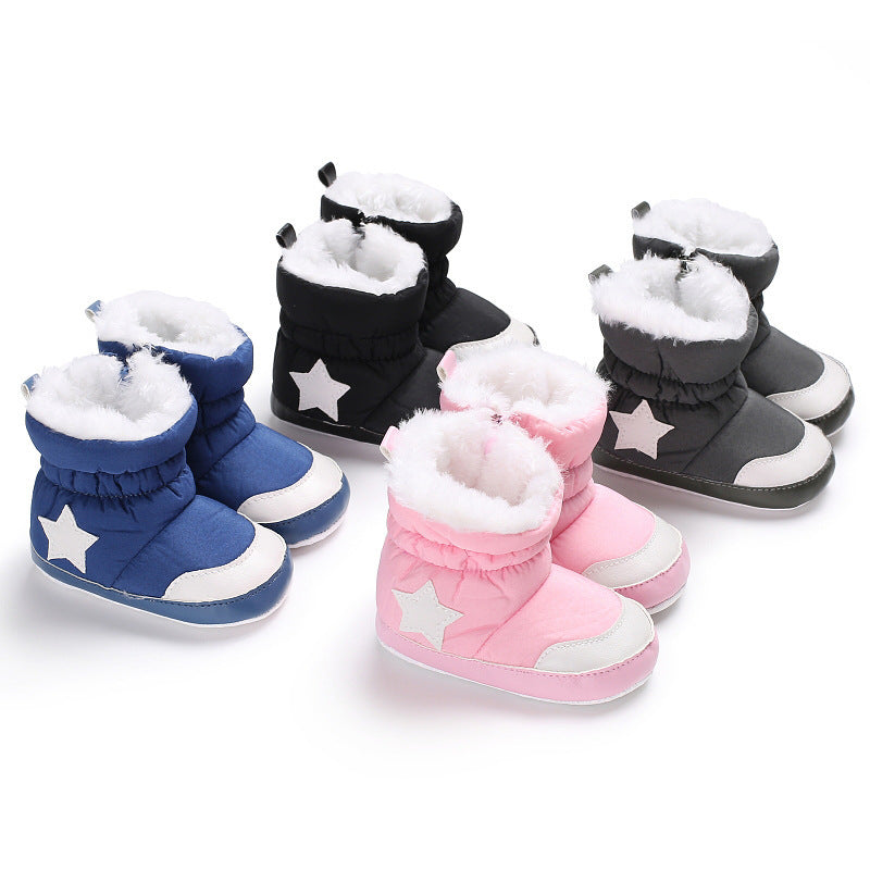 Shoes Soft Bottom Snow Boots Five Pointed Star Thickening