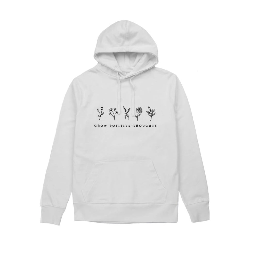 Letter Pattern Printed Casual Hooded Pocket Sweatshirt