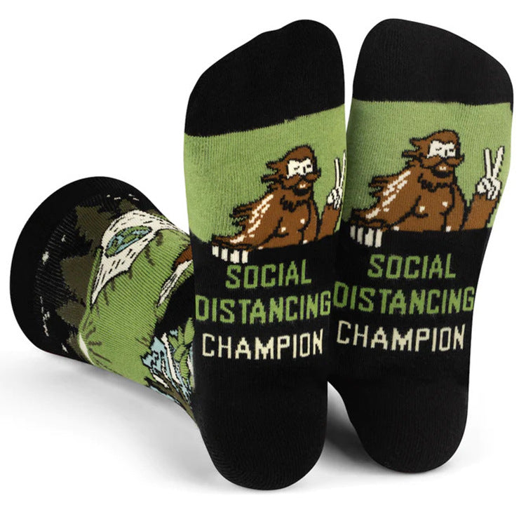 Alphabet Trendy Socks Cotton Street Sesh Middle Tube