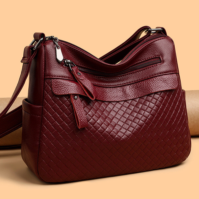 Women's Multi-Layer, High-Capacity, Soft Leather Versatile Crossbody Bag