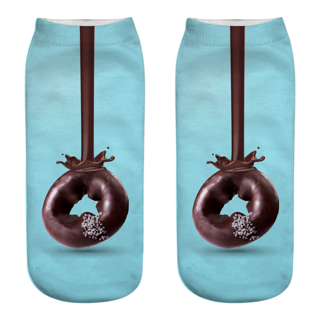 New 3D Digital Printing Harajuku Food Donut Socks Cartoon Three-dimensional Printing