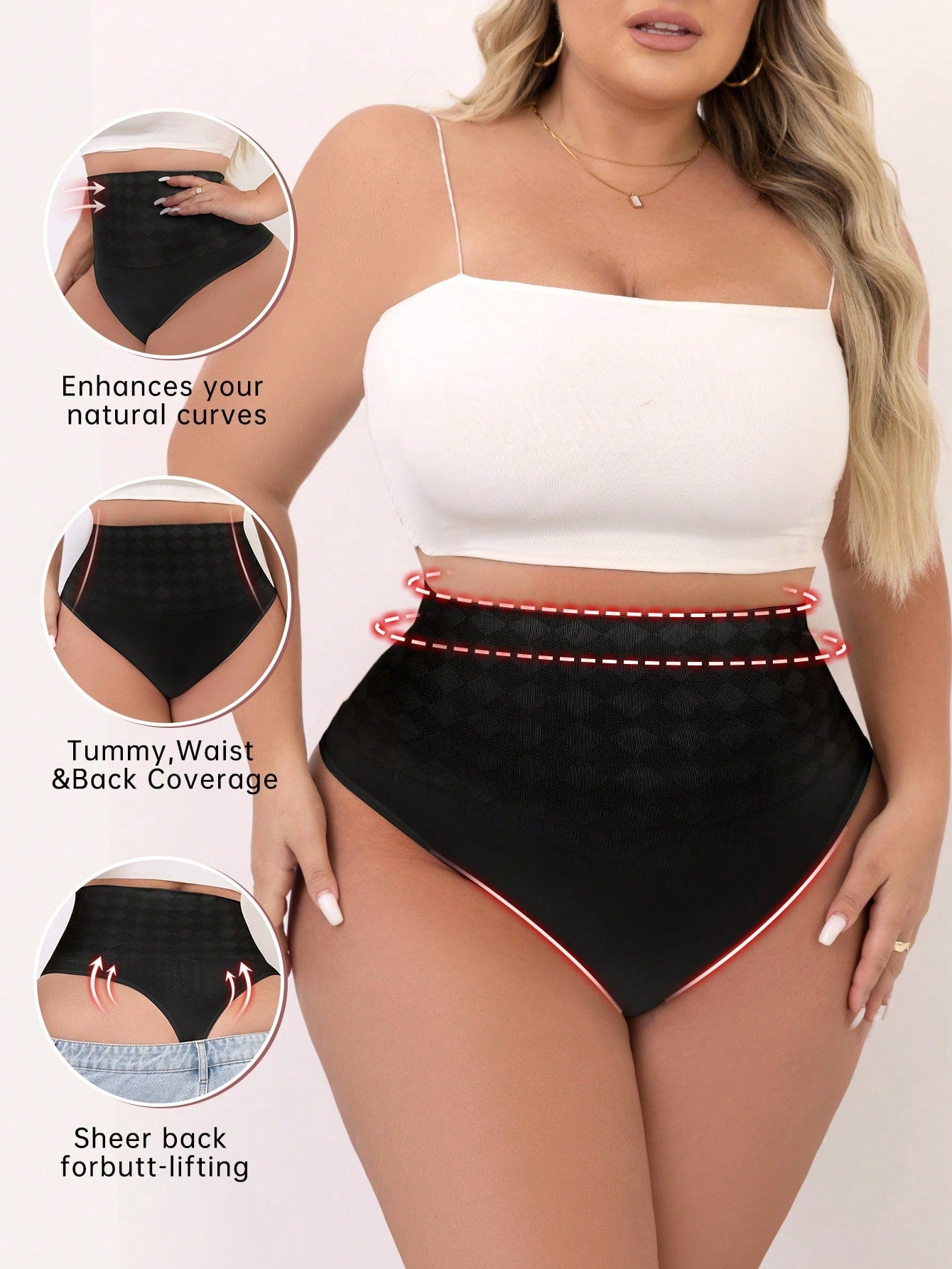 Women's Firm Control High-Waisted Shapewear - Butt Lifter & Thigh Slimmer Briefs