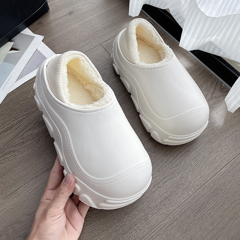 Women's Cotton-padded Shoes Non-slip Warm Shoes Eva Bag Heel
