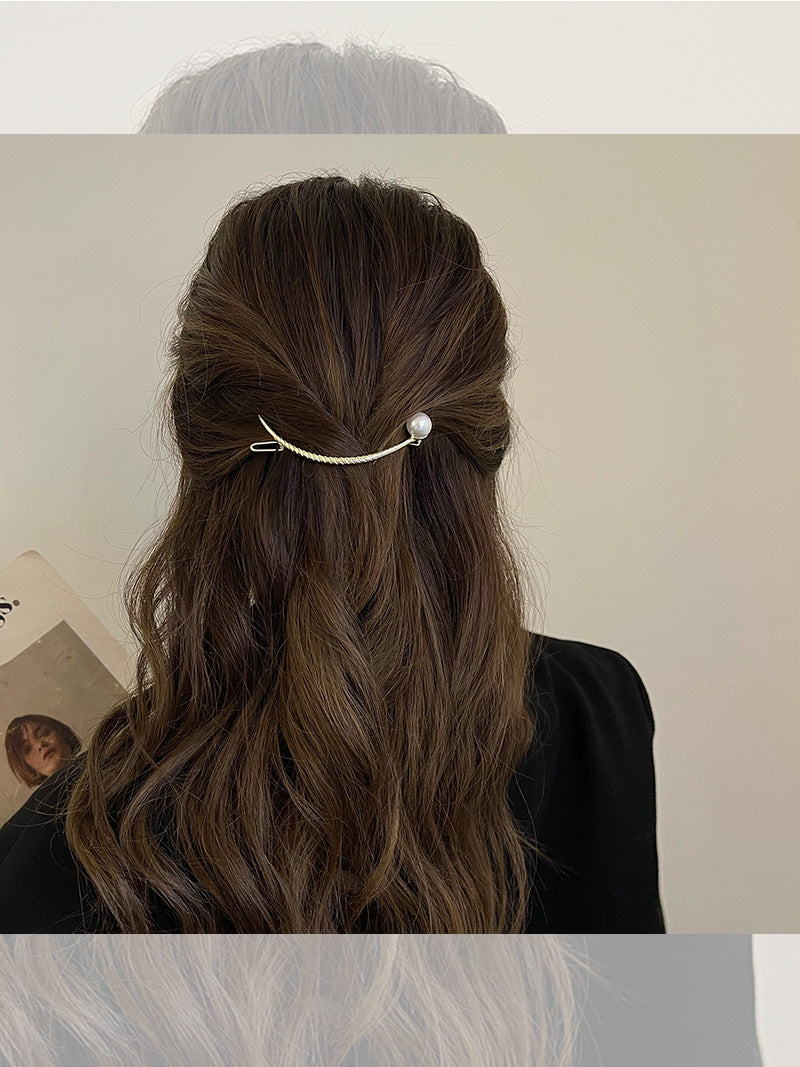 Fashion Simple Pearl Hairpin Female