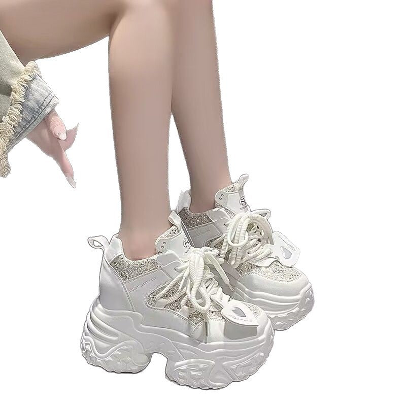 Versatile Fashion Casual Thick-soled Height-increasing Sneakers