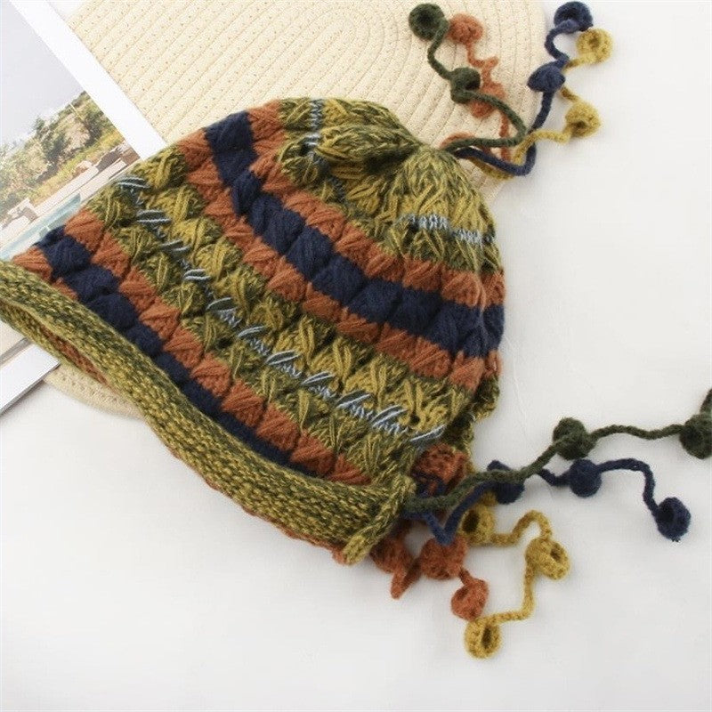 Handmade Woven Head-wrapping Hat Hollow Retro Artistic