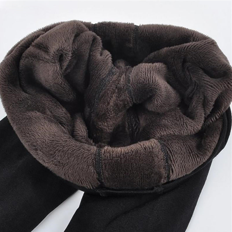 Pearl Velvet Solid Color Seamless Stepping On Warm All-in-one Pants