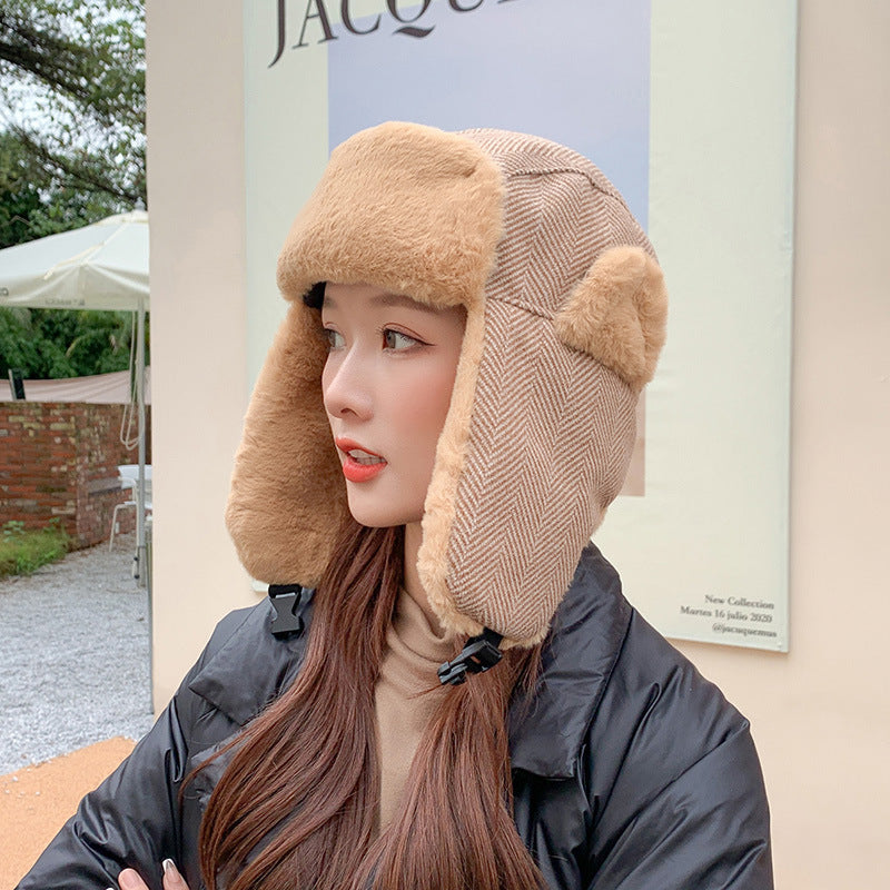 Korean Version Of Wind-proof And Cold-proof Electric Car Cotton Hat