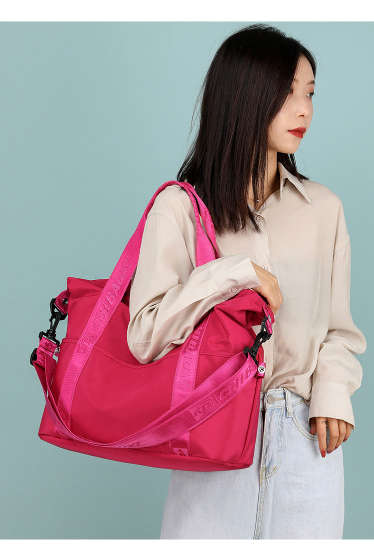 Women's Casual Large Capacity Nylon Oxford Cloth Travel Shoulder Handbag