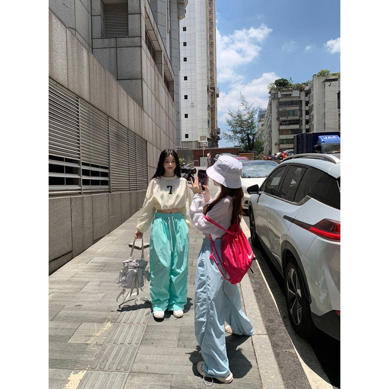 Women's Loose Straight Color Casual Pants