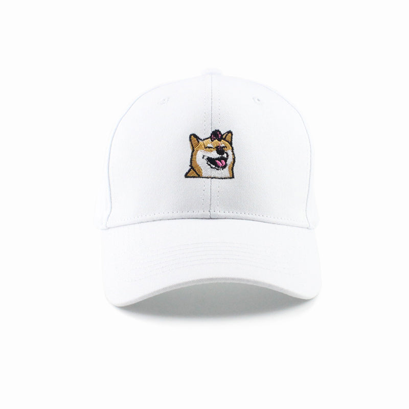 Smiling Chaigou Embroidery Curved Border Cute Student Hat