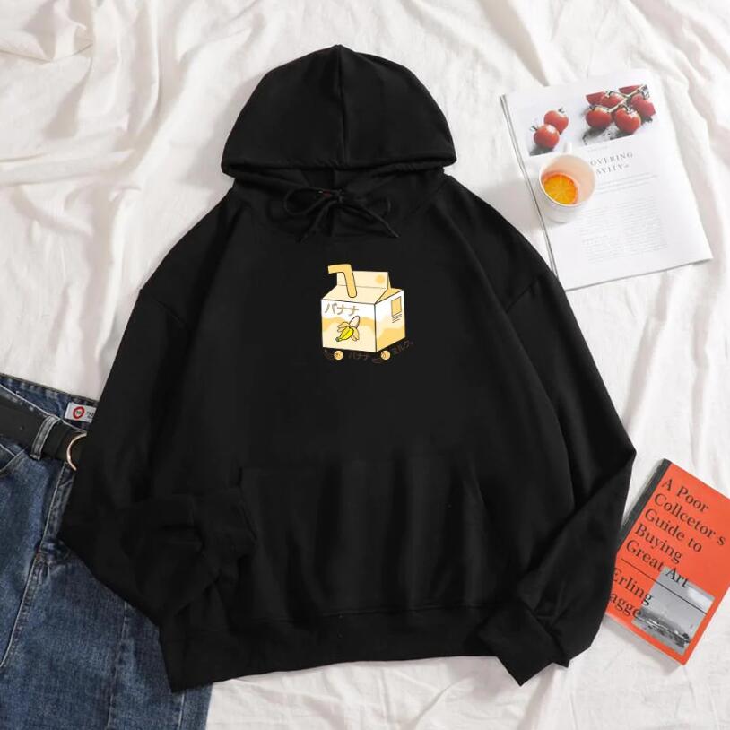 Hooded Solid Color Versatile Loose Student Hoodie Youth Casual