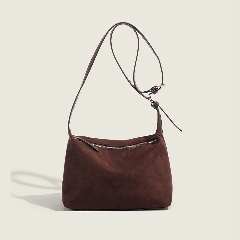 Women's Autumn And Winter New Suede Matte Suede Underarm Bag