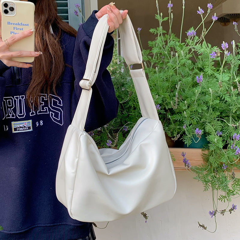 Large Capacity Soft Leather Tote Shoulder Messenger Bag