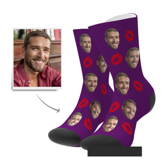 Personalized Photo  Socks To Map To Make Tube