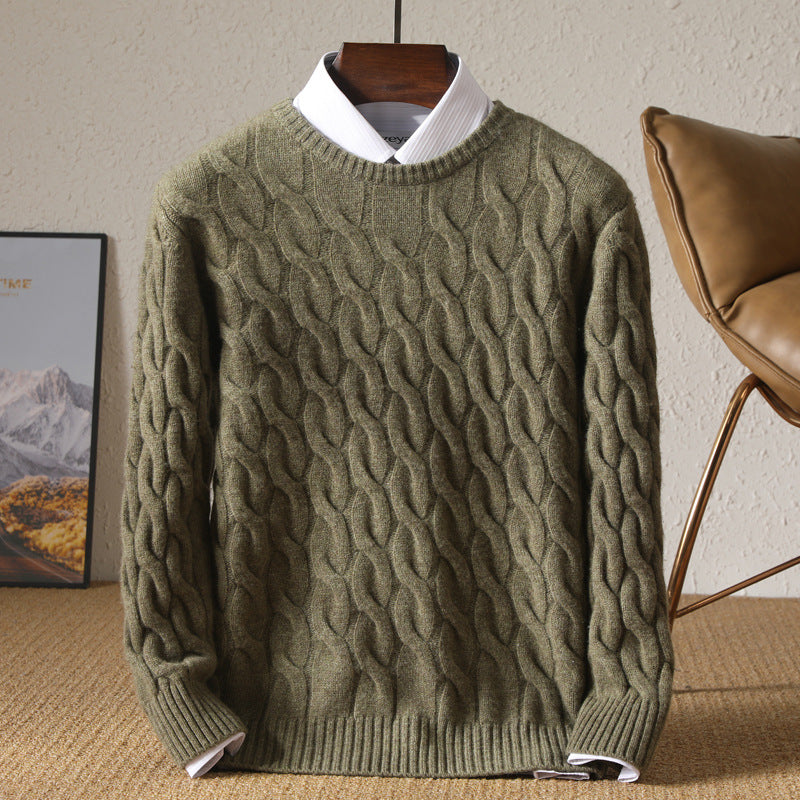 Rundhalset Sweater Casual Inderst Inde Herreskjorte