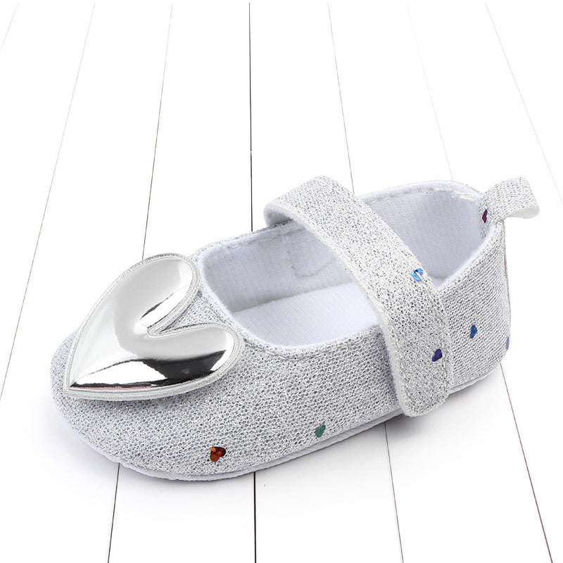 Autumn New Girls Baby Toddler Shoes Sequined Love Princess Shoes