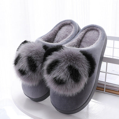 Cute cartoon panda cotton slippers