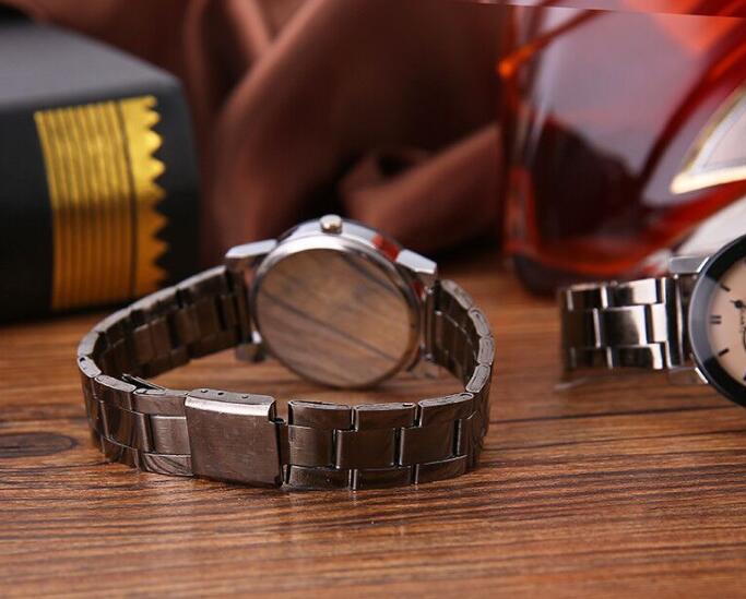 Casual steel belt men's watch couple watch