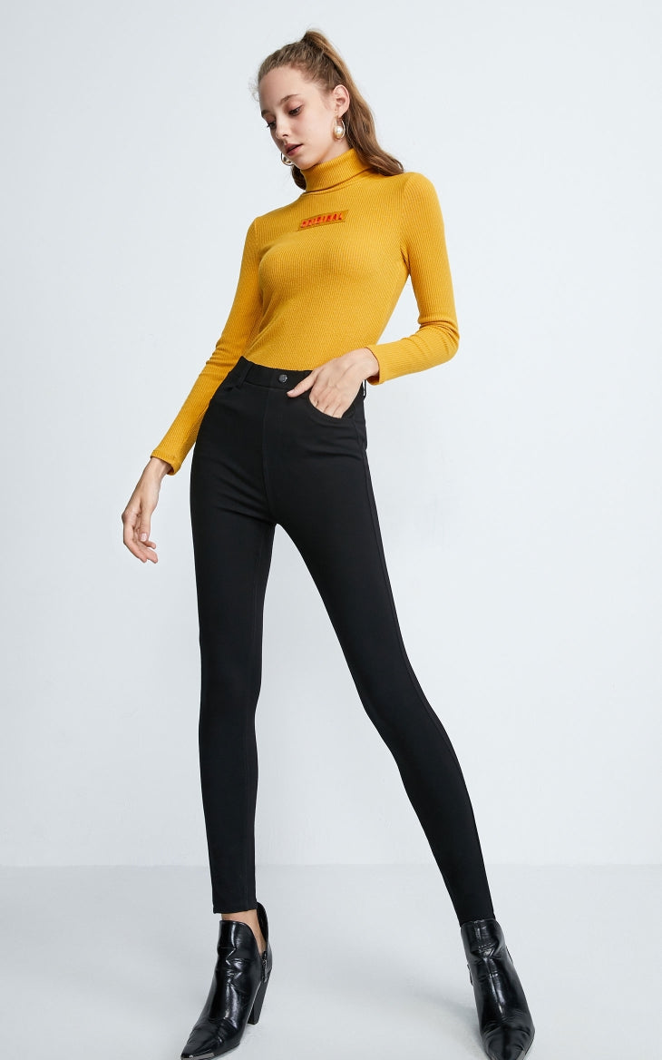thin black tight stretch outer leggings