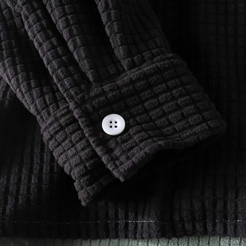 Color Matching Long Sleeve Shirt Casual Loose Top Coat
