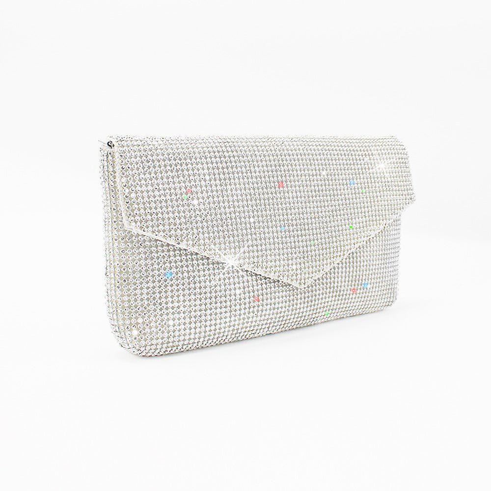 BLINGBING Rhinestone Ladies Dinner Bag Mesh Rhinestone Clutch