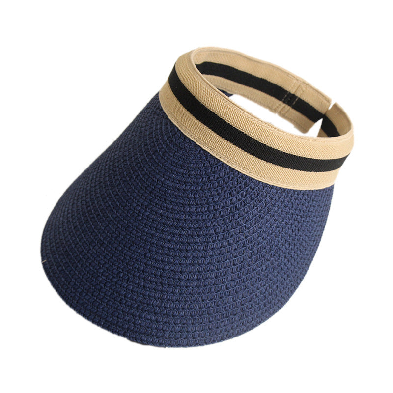 Women's All-match UV Protection Empty Top Woven Straw Hat