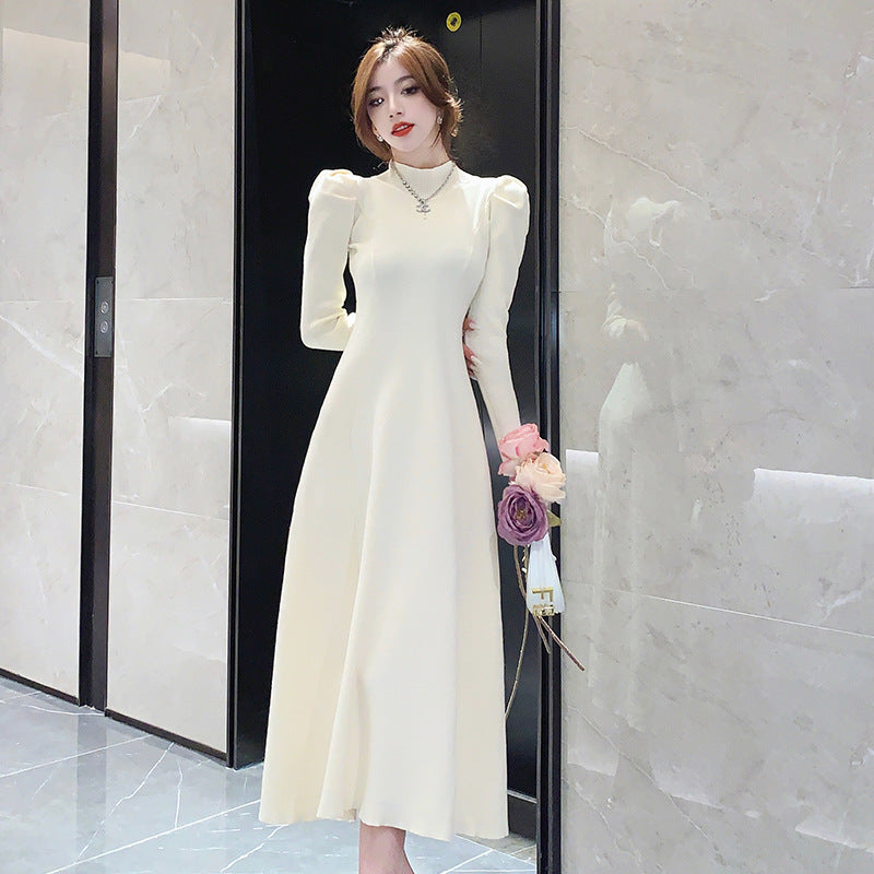 Coat Knitted Dress Women's Bubble Sleeve