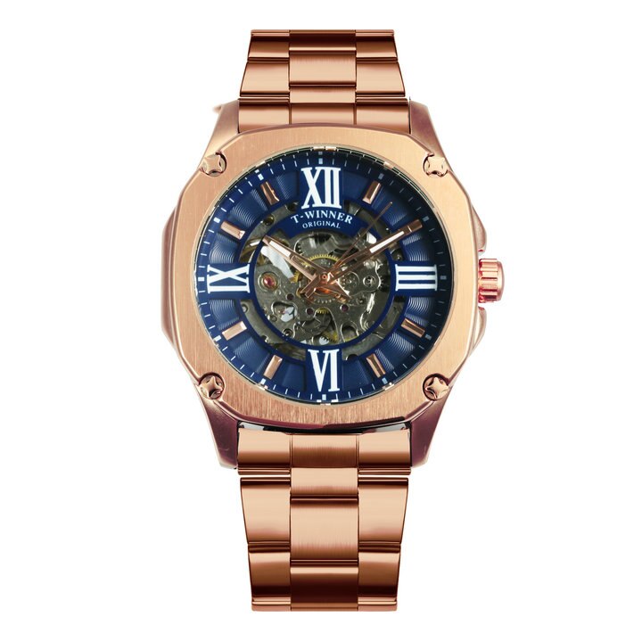 Fashion hollow men's mechanical watch
