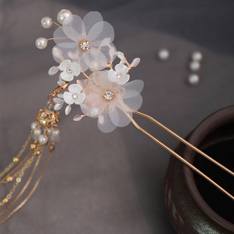 Tassel pearl hairpin
