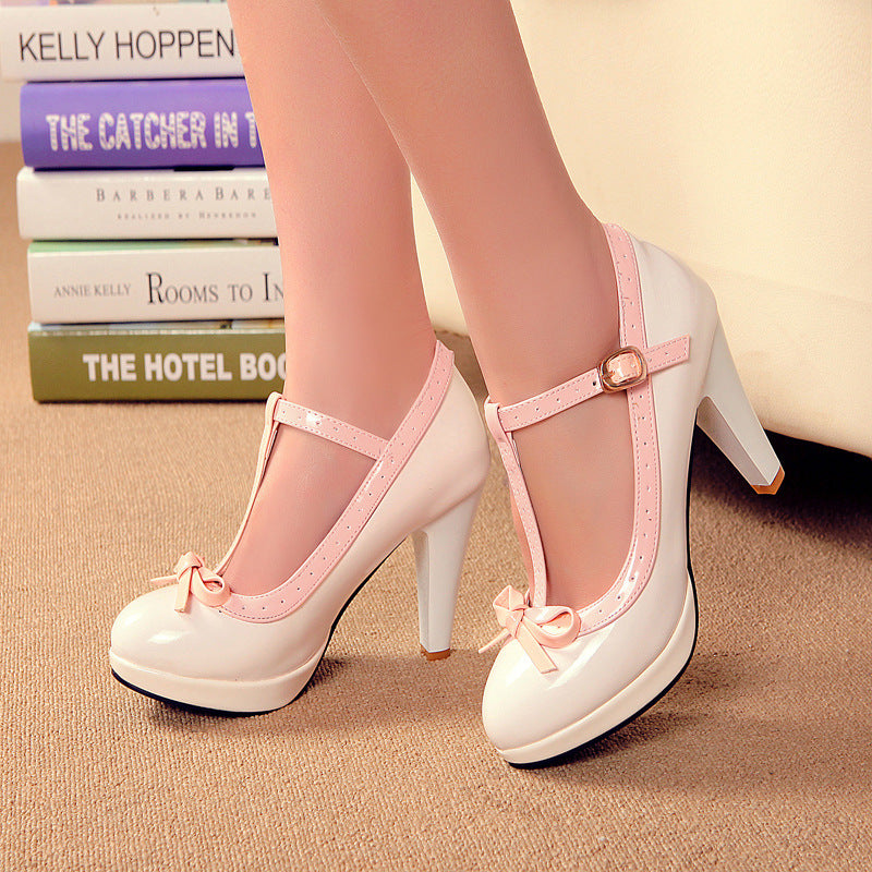 Women's thick heel high heels