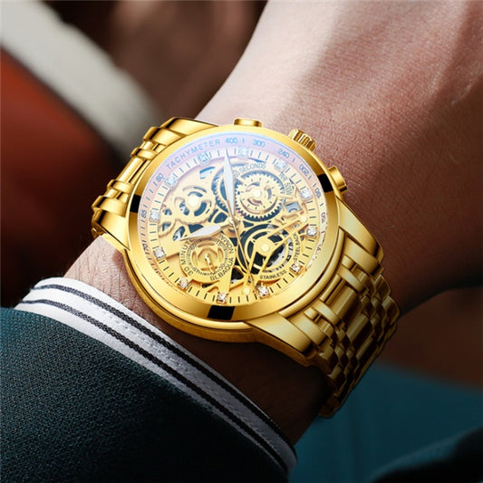 Waterproof men's quartz watch