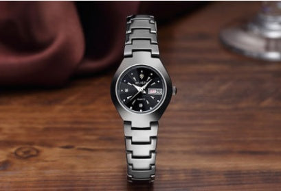 Men's luminous watch tungsten steel color waterproof fashion student couple watch male calendar quartz watch